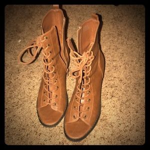 Open toe boots